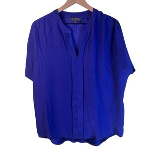 Waverly Grey Purple Women's Pullover Blouse Top Dolman Short Sleeve Size Small